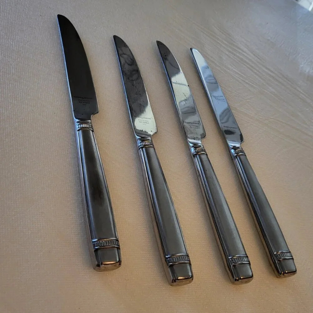 Reed & Barton DURHAM MATTE 18/8 Handle Flatware Butter Knives Stainless